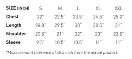 RC10 300gsm_SizeChart